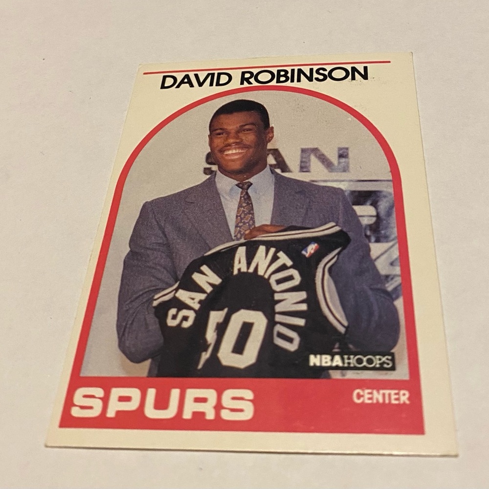 David Robinson RC Rookie 1989 NBA Hoops Basketball Card # 138 Vintage - Picture 3 of 3